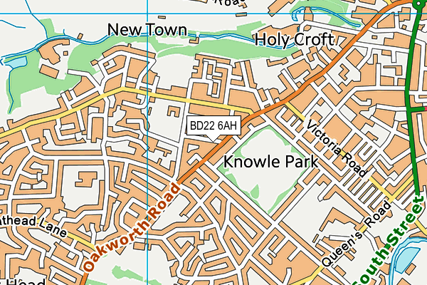 BD22 6AH map - OS VectorMap District (Ordnance Survey)