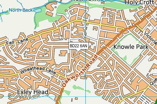 BD22 6AN map - OS VectorMap District (Ordnance Survey)