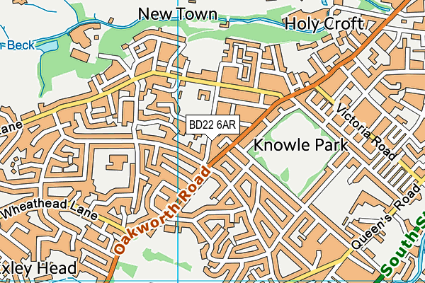 BD22 6AR map - OS VectorMap District (Ordnance Survey)