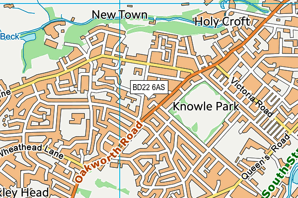 BD22 6AS map - OS VectorMap District (Ordnance Survey)