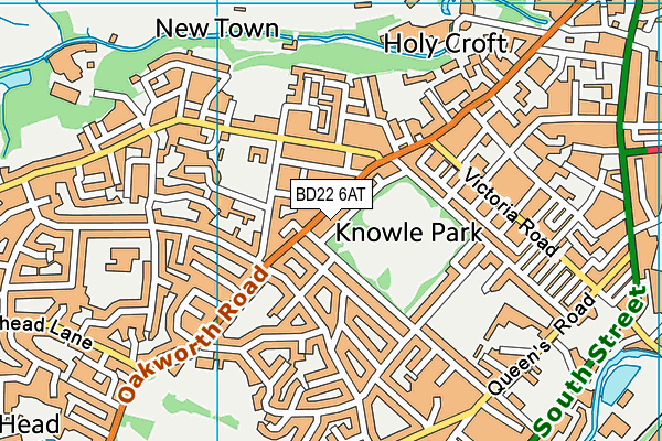 BD22 6AT map - OS VectorMap District (Ordnance Survey)