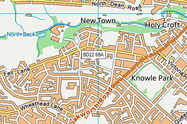 BD22 6BA map - OS VectorMap District (Ordnance Survey)