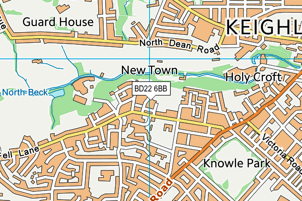 BD22 6BB map - OS VectorMap District (Ordnance Survey)