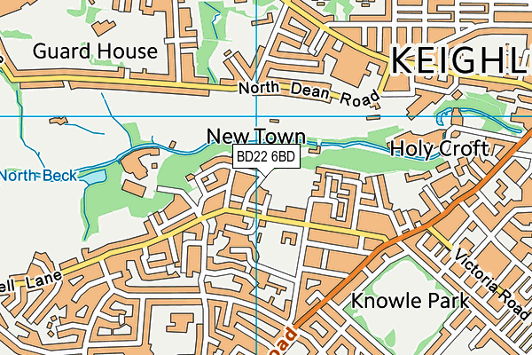 BD22 6BD map - OS VectorMap District (Ordnance Survey)