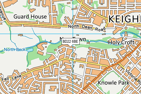 BD22 6BE map - OS VectorMap District (Ordnance Survey)