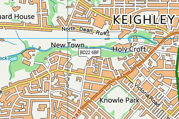 BD22 6BF map - OS VectorMap District (Ordnance Survey)