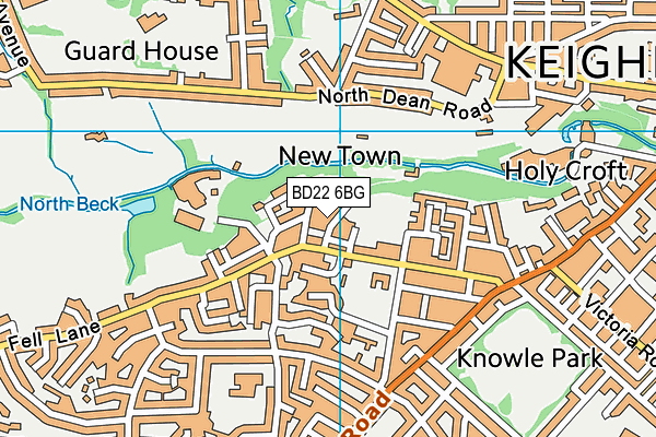 BD22 6BG map - OS VectorMap District (Ordnance Survey)