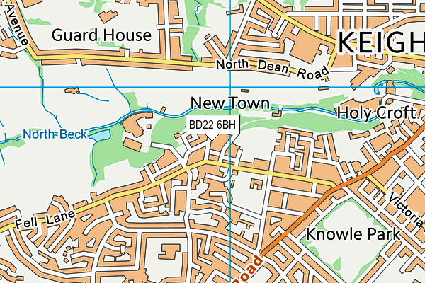 BD22 6BH map - OS VectorMap District (Ordnance Survey)