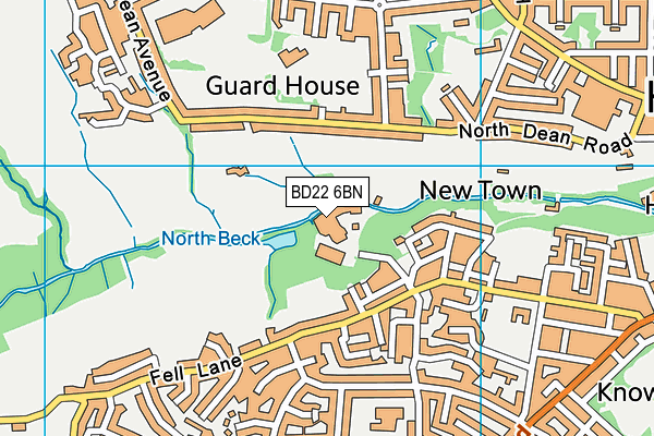 BD22 6BN map - OS VectorMap District (Ordnance Survey)