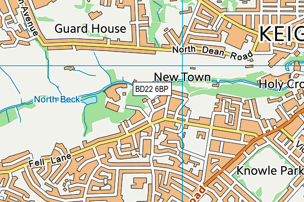 BD22 6BP map - OS VectorMap District (Ordnance Survey)