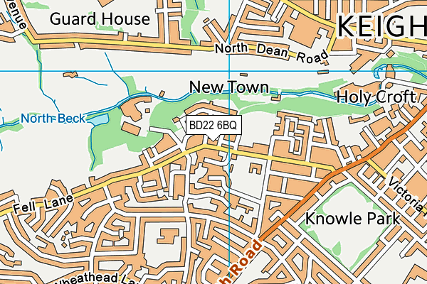 BD22 6BQ map - OS VectorMap District (Ordnance Survey)