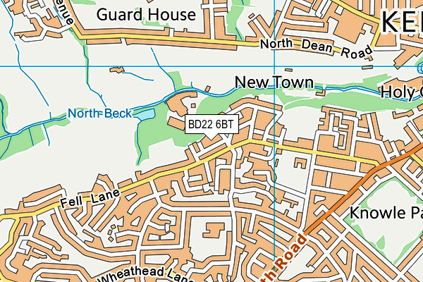 BD22 6BT map - OS VectorMap District (Ordnance Survey)