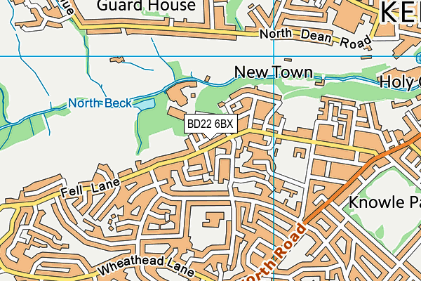 BD22 6BX map - OS VectorMap District (Ordnance Survey)