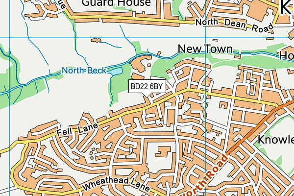 BD22 6BY map - OS VectorMap District (Ordnance Survey)