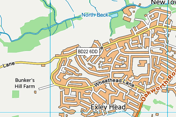 BD22 6DD map - OS VectorMap District (Ordnance Survey)