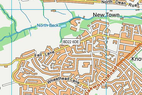 BD22 6DE map - OS VectorMap District (Ordnance Survey)