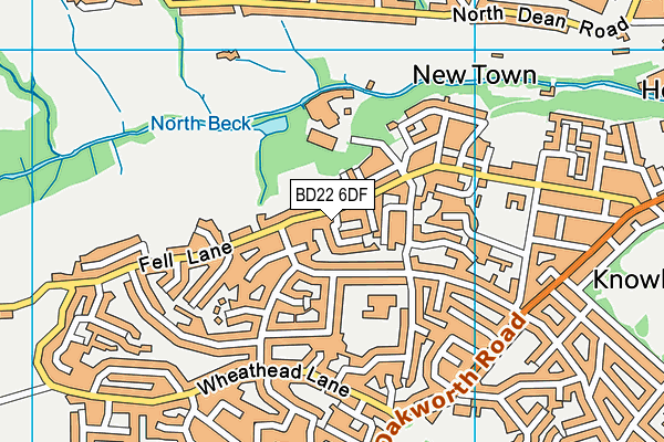 BD22 6DF map - OS VectorMap District (Ordnance Survey)