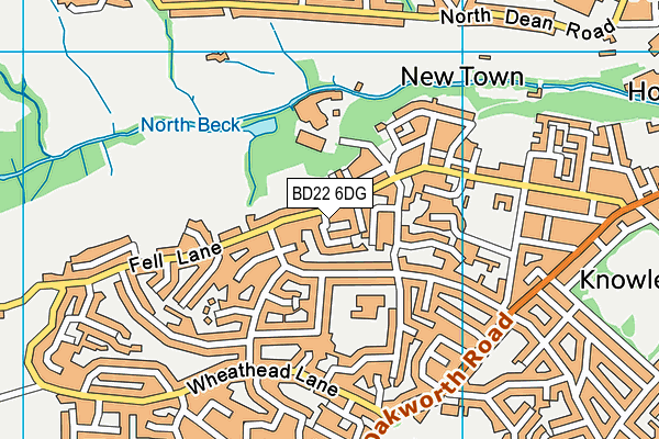 BD22 6DG map - OS VectorMap District (Ordnance Survey)