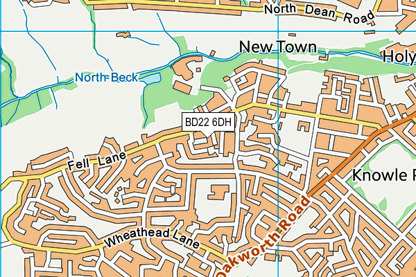 BD22 6DH map - OS VectorMap District (Ordnance Survey)