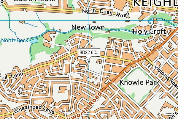 BD22 6DJ map - OS VectorMap District (Ordnance Survey)