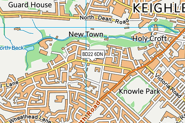 BD22 6DN map - OS VectorMap District (Ordnance Survey)