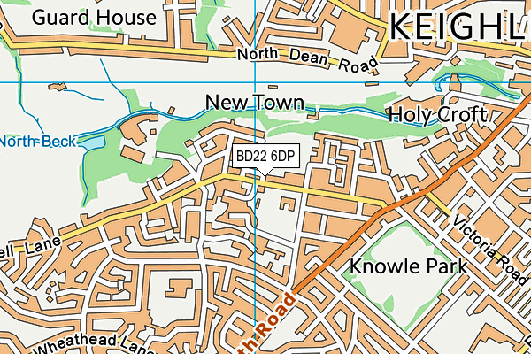 BD22 6DP map - OS VectorMap District (Ordnance Survey)