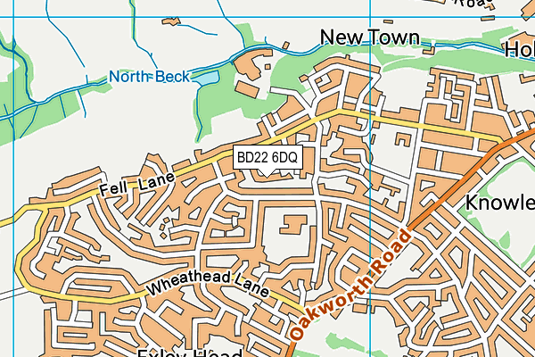 BD22 6DQ map - OS VectorMap District (Ordnance Survey)