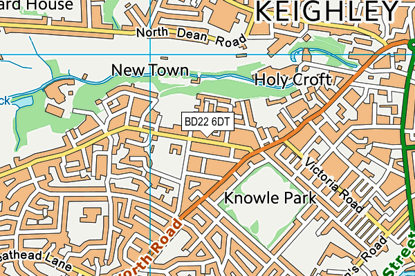 BD22 6DT map - OS VectorMap District (Ordnance Survey)