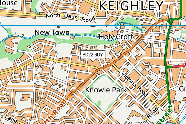 BD22 6DY map - OS VectorMap District (Ordnance Survey)