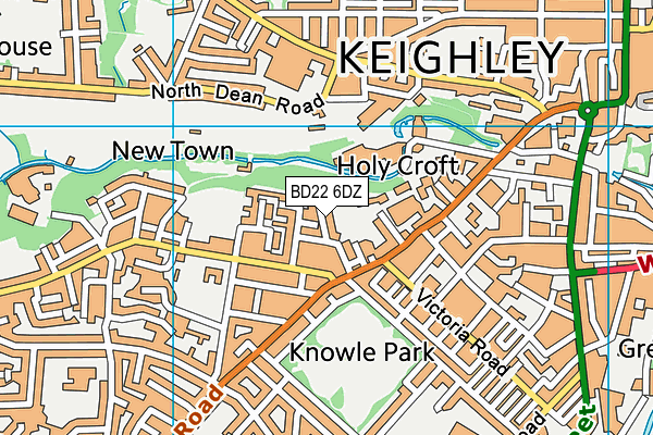 BD22 6DZ map - OS VectorMap District (Ordnance Survey)