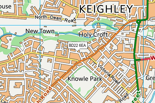 BD22 6EA map - OS VectorMap District (Ordnance Survey)