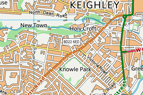 BD22 6ED map - OS VectorMap District (Ordnance Survey)