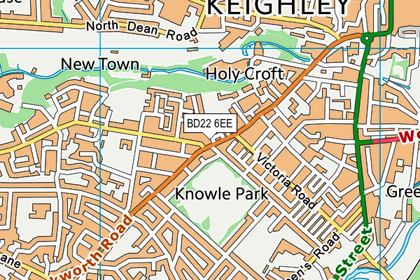 BD22 6EE map - OS VectorMap District (Ordnance Survey)