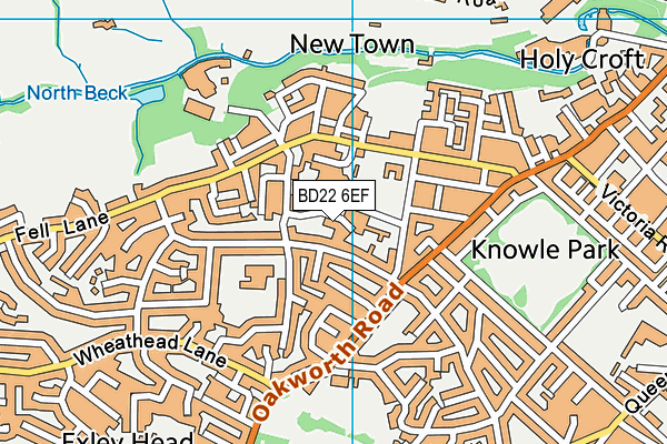 BD22 6EF map - OS VectorMap District (Ordnance Survey)