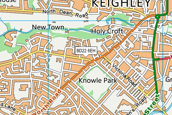 BD22 6EH map - OS VectorMap District (Ordnance Survey)