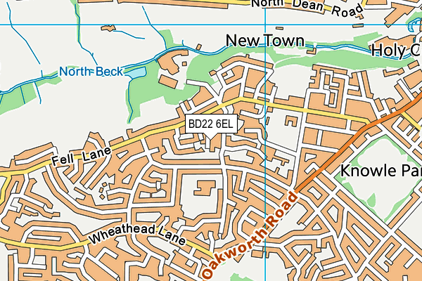 BD22 6EL map - OS VectorMap District (Ordnance Survey)