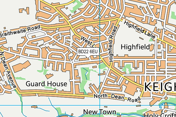 BD22 6EU map - OS VectorMap District (Ordnance Survey)