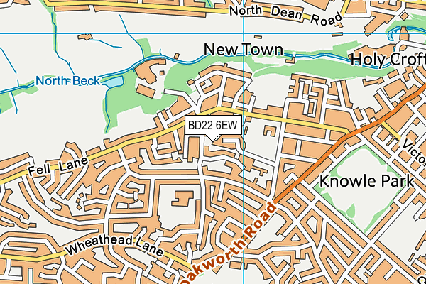 BD22 6EW map - OS VectorMap District (Ordnance Survey)