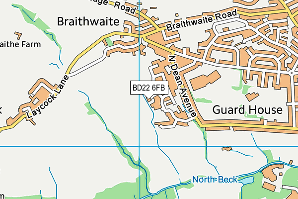 BD22 6FB map - OS VectorMap District (Ordnance Survey)