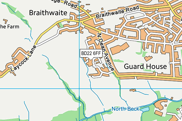 BD22 6FF map - OS VectorMap District (Ordnance Survey)