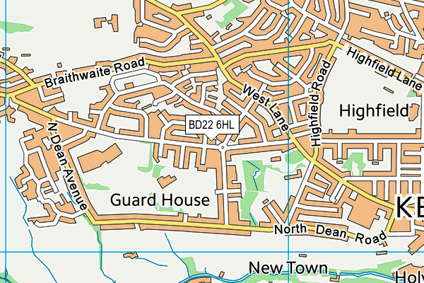 BD22 6HL map - OS VectorMap District (Ordnance Survey)