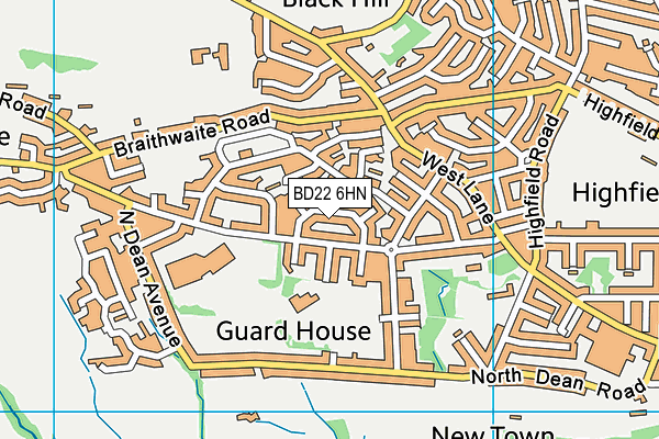 BD22 6HN map - OS VectorMap District (Ordnance Survey)