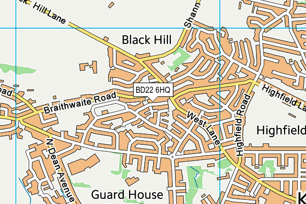 BD22 6HQ map - OS VectorMap District (Ordnance Survey)