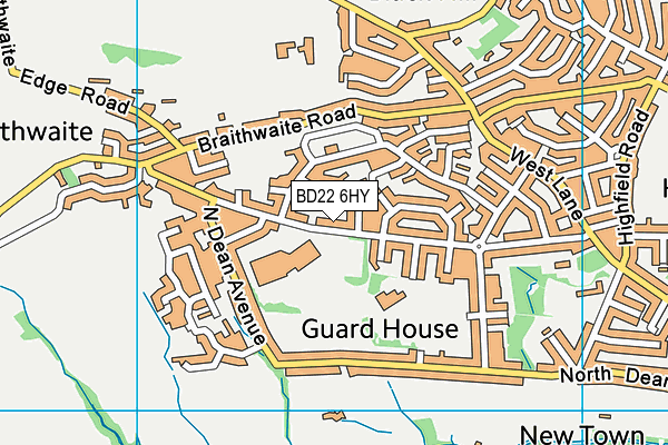 BD22 6HY map - OS VectorMap District (Ordnance Survey)