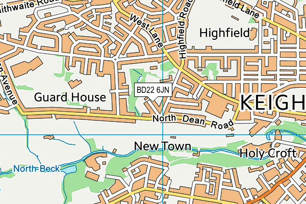 BD22 6JN map - OS VectorMap District (Ordnance Survey)