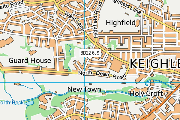 BD22 6JS map - OS VectorMap District (Ordnance Survey)