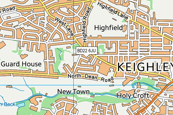 BD22 6JU map - OS VectorMap District (Ordnance Survey)