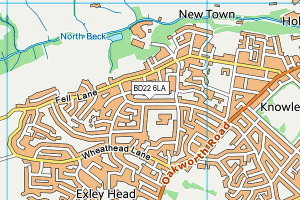 BD22 6LA map - OS VectorMap District (Ordnance Survey)