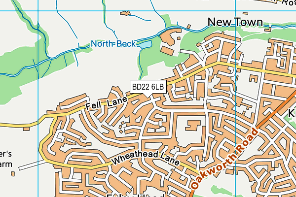 BD22 6LB map - OS VectorMap District (Ordnance Survey)