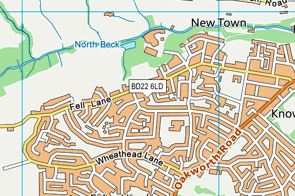 BD22 6LD map - OS VectorMap District (Ordnance Survey)